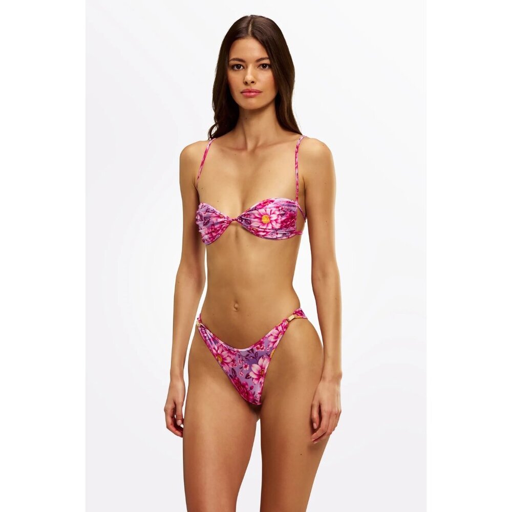 Sommer Swim Ana Bikini Top in Azalea - Picture 3 of 6